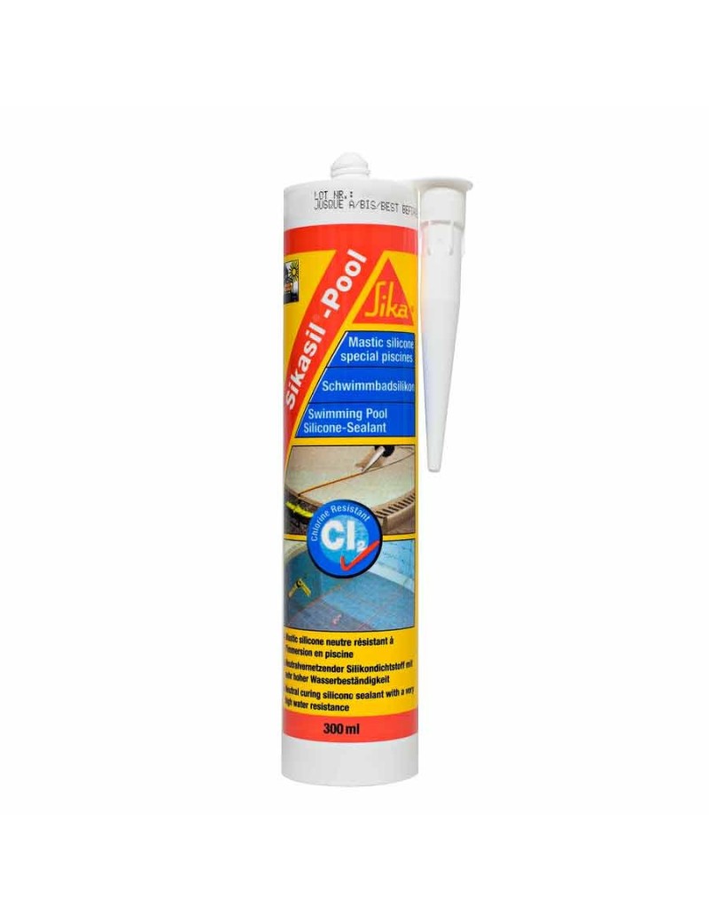 CARTUCHO SIKASIL POOL TRANSPARENTE 300ML