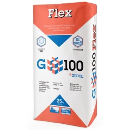 SACO 25 KILOS GECOL FLEX BLANCO PORCELA.