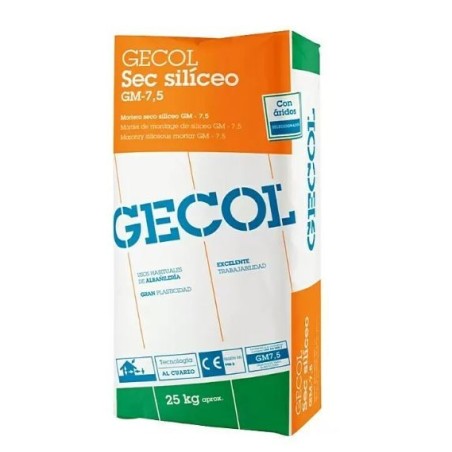 SACO 25 KILOS GECOL SEC SILI M7,5 BLANCO