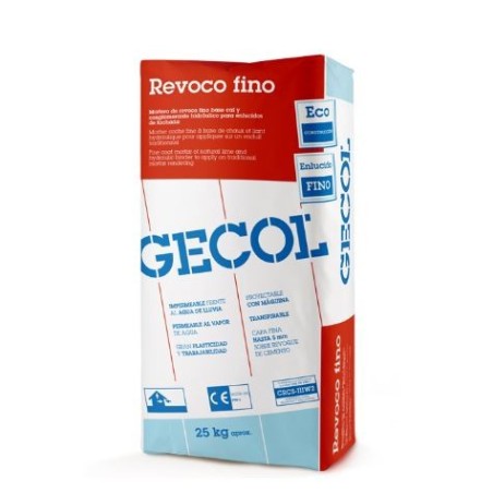 SACO 25 KILOS GECOL REVOCO FINO BLANCO