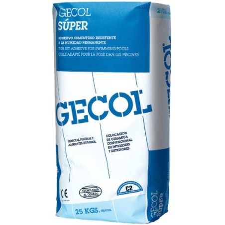 SACO 25 KILOS GECOL SUPER BLANCO PORCEL.