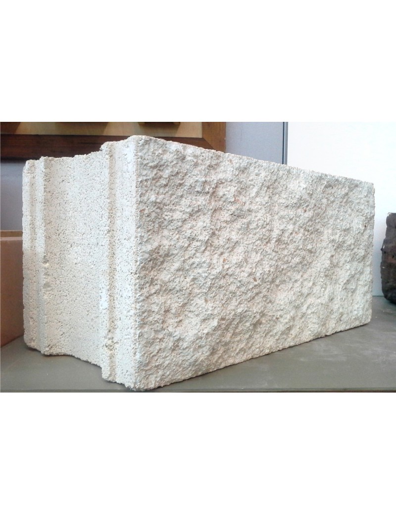 BLOQUE CARAVISTA SPLIT 20X20X40 BLANCO