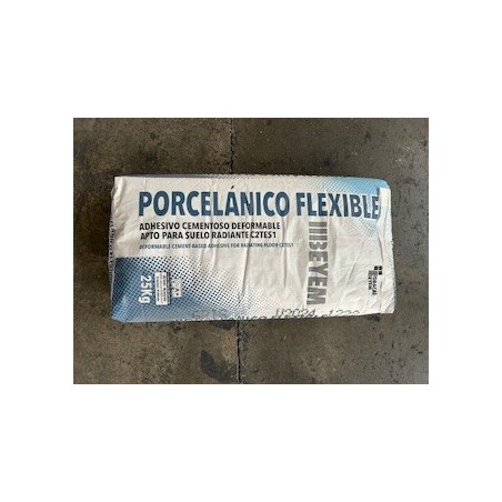 SACO 25 KG BEYEM PORCEL.FLEX. BLANCO